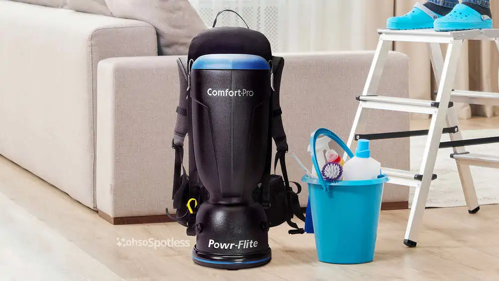 Photo of the Powr-Flite Comfort Pro BP6S Backpack Vacuum