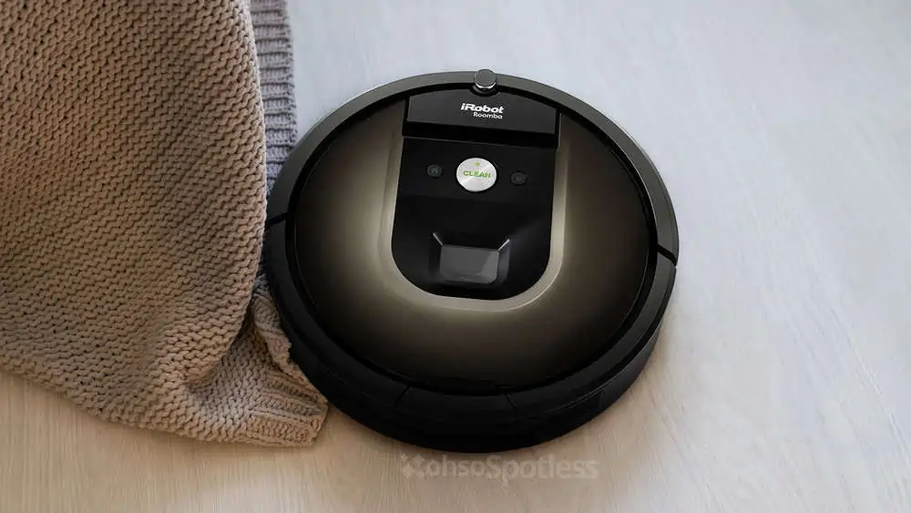 Photo of the iRobot Roomba 980 Vacuuming Robot