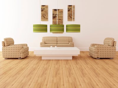 Photo of bamboo floors in living area