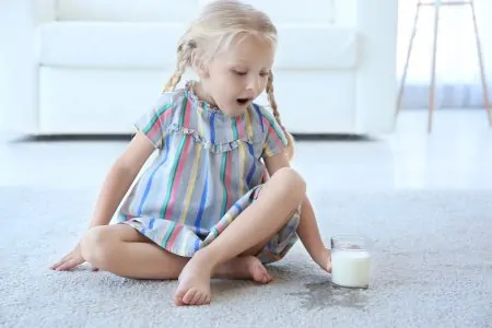 Milk stain on a carpet