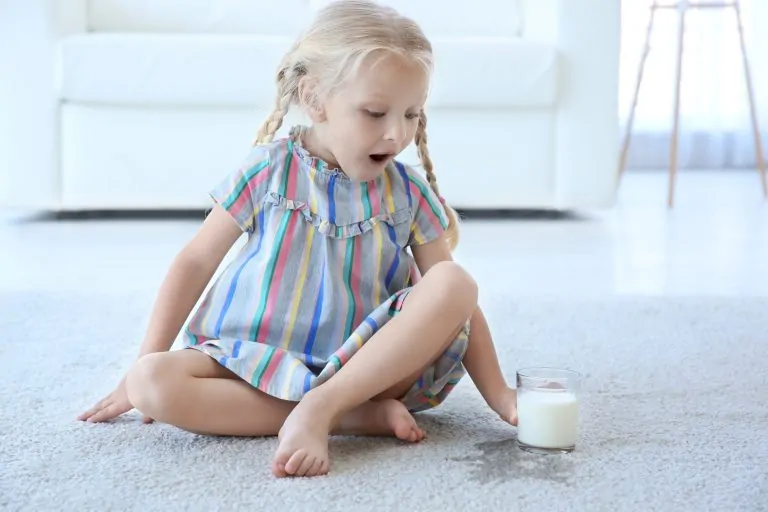 Milk stain on a carpet
