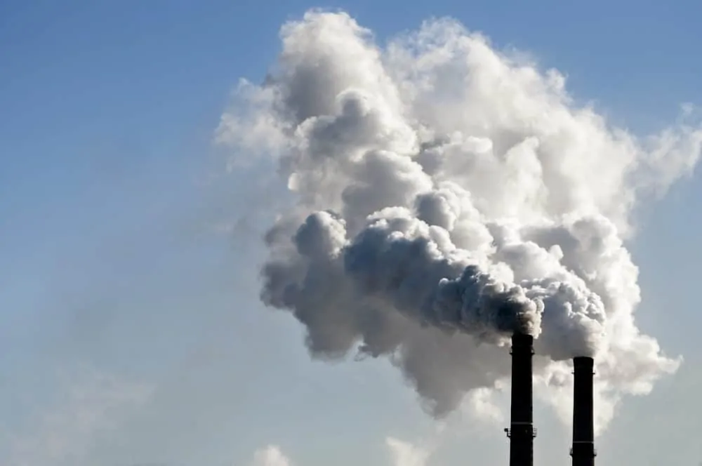 Air pollution from industrial chimney