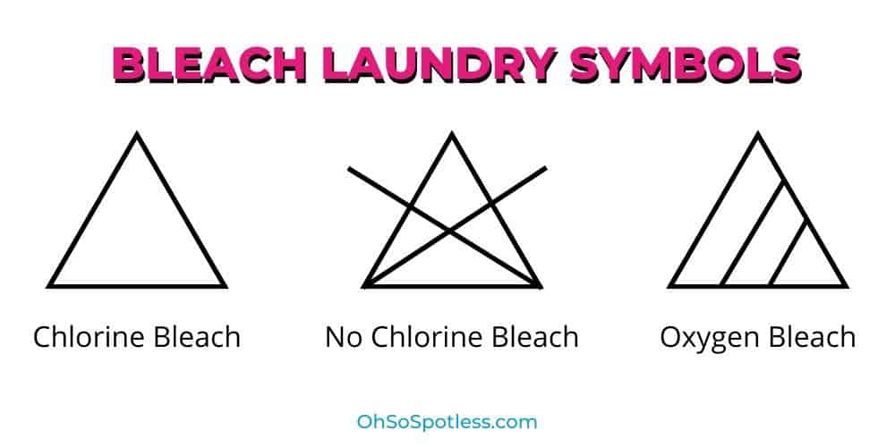 Bleach laundry symbols