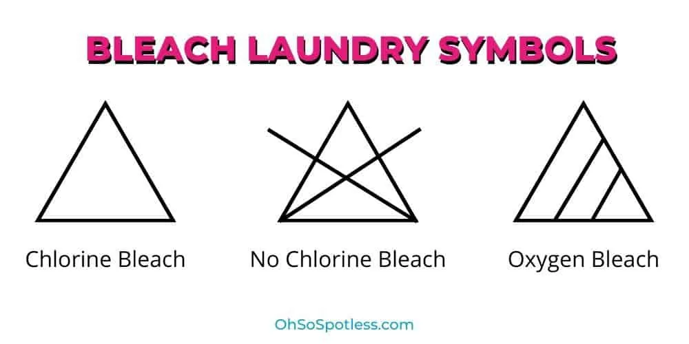 Bleach laundry symbols