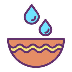 Place Bowls of Water on Register Icon