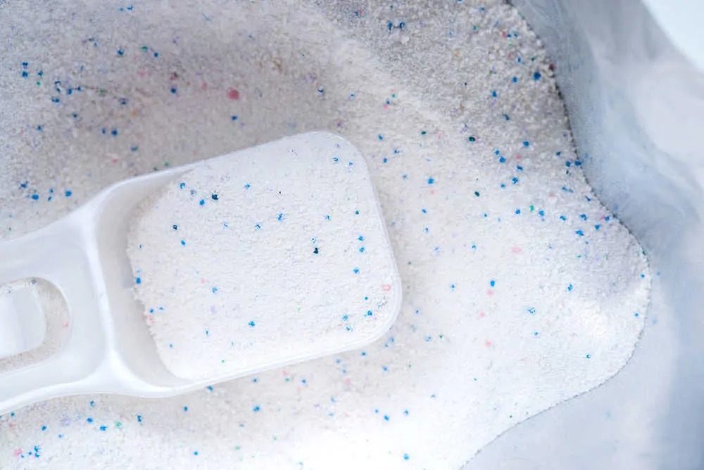 washing powder with measuring cup