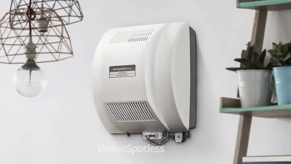 Photo of the Honeywell Light Gray Whole House Humidifier