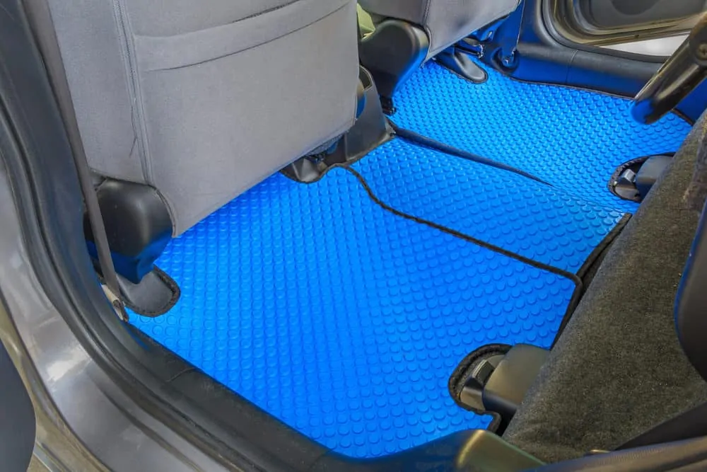 A clean car floor mat