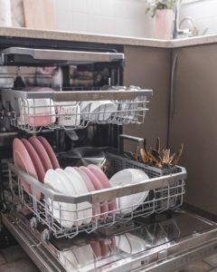 A built in LG dishwasher