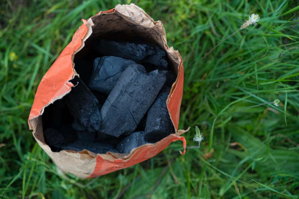 A bag of campfire charcoal