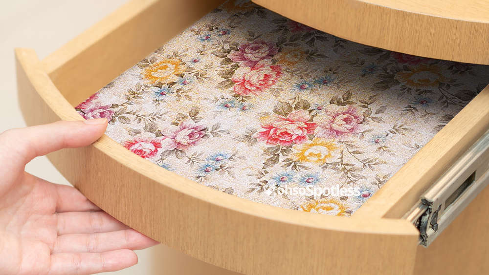 Photo of the Yazi Floral Contact Paper Shelf Liner