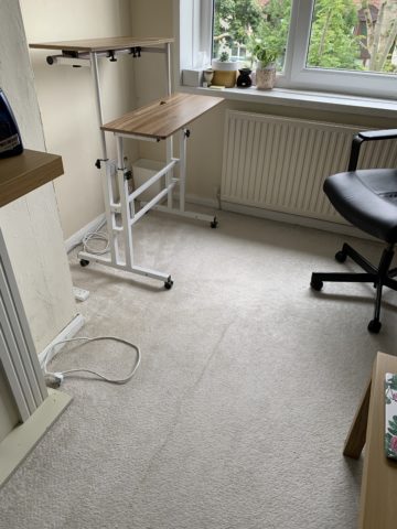 Clean and dry home office carpet
