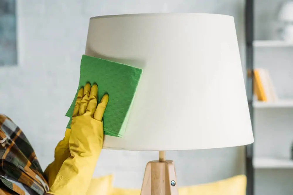 How To Clean Lamp Shades Remove The, Can Cloth Lamp Shades Be Cleaned