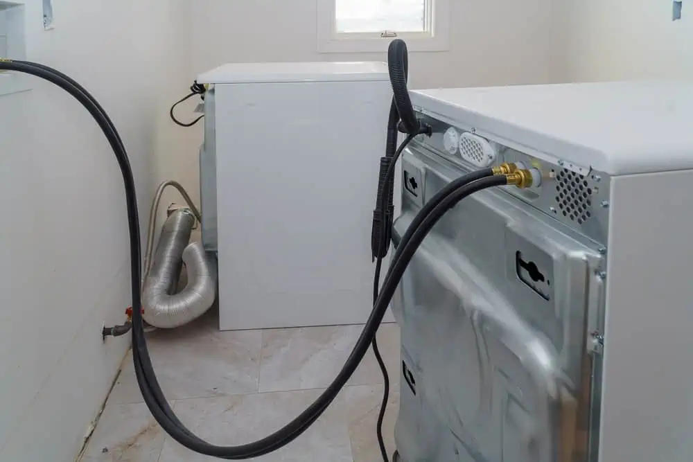 Rubber washer connected to washing machine