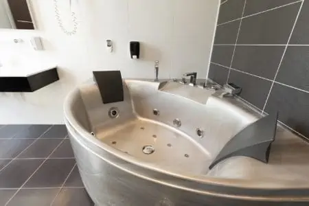Modern bathroom with jetted tub