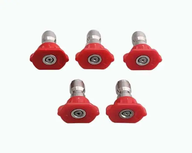 Product Image of the 5PCS High-Pressure Washer Spray Nozzle Tips Multiple Degrees 29 x 21 x 29mm (0 Degree)