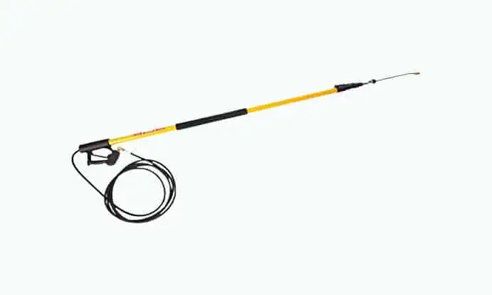 Product Image of the B E PRESSURE 85.206.424L Telescoping Wand, 4-Stage, 24' Length, 4000 psi, 200 Degree F, 8.0 GPM, Black/Yellow