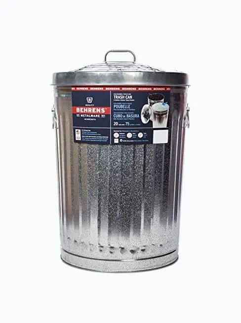 Product Image of the Behrens Galvanized Steel Trash Can