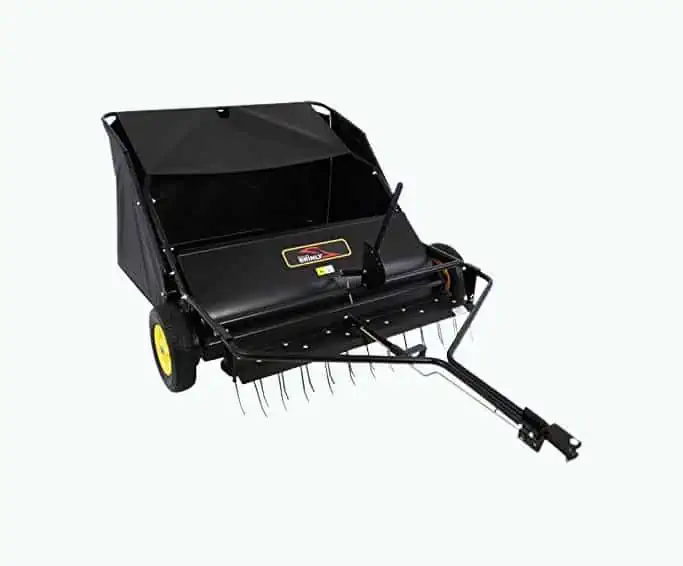 Product Image of the Brinly Lawn Sweeper with Dethatcher