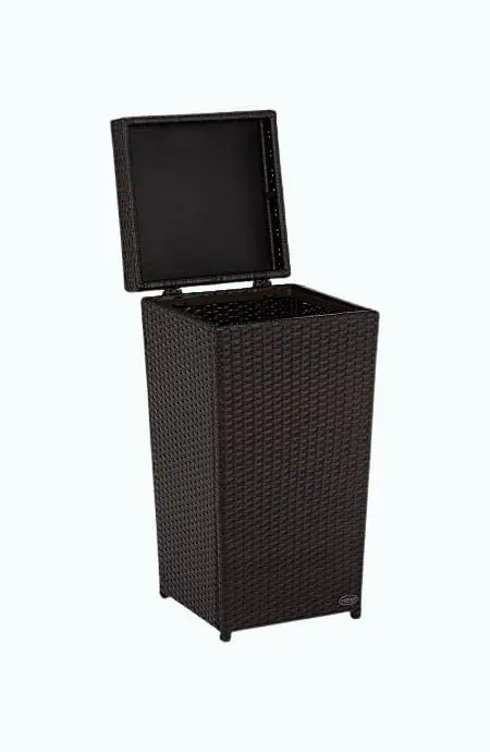 Product Image of the Crosley Furniture Outdoor Wicker Trash Bin