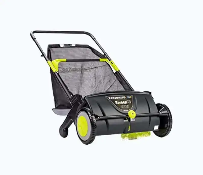 Product Image of the Earthwise Leaf & Grass Push Lawn Sweeper