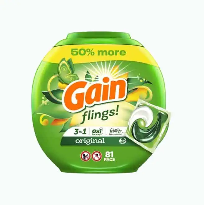 Product Image of the Gain Flings Liquid Laundry Detergent Pacs
