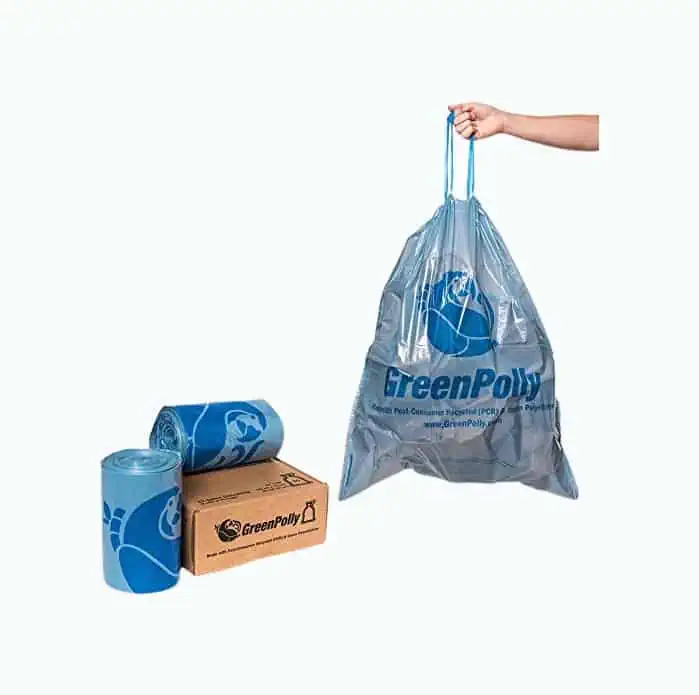 Product Image of the GreenPolly Blue Trash Bags with Drawstring