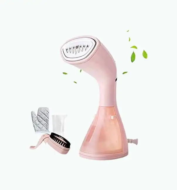 Product Image of the Pink Handheld Garment Steamer