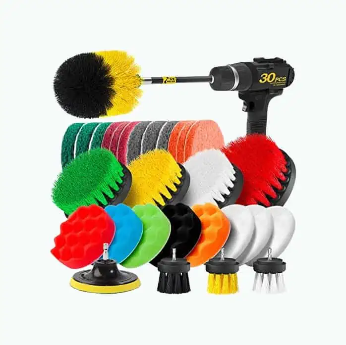 Product Image of the Holikme Drill Brush Attachments Set