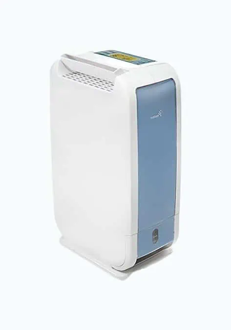 Product Image of the Ivation 13-Pint Small-Area Desiccant Dehumidifier Compact and Quiet - With Continuous Drain Hose for Smaller Spaces, Bathroom, Attic, Crawlspace and Closets - For Spaces Up To 270 Sq Ft, White