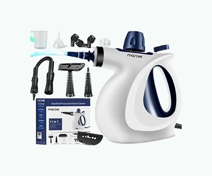 Product Image of the Mosche Pressurized Steam Cleaner with 9-Piece Accessory Set