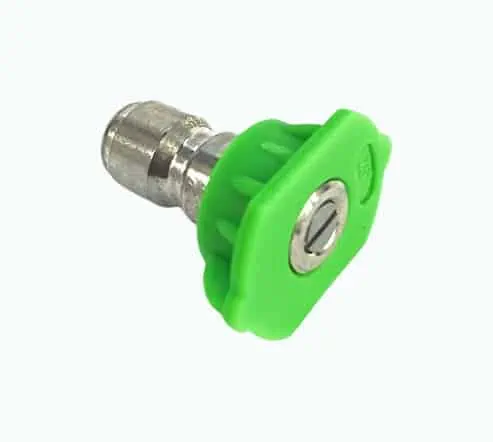 Product Image of the New Green Nozzle, 25 Degree - 1/4' Quick Connect - Universal, Power Washer - Gas - Electric Pressure Washer - Replacement for Ryobi - B&S - Craftsman - Karcher - Generac