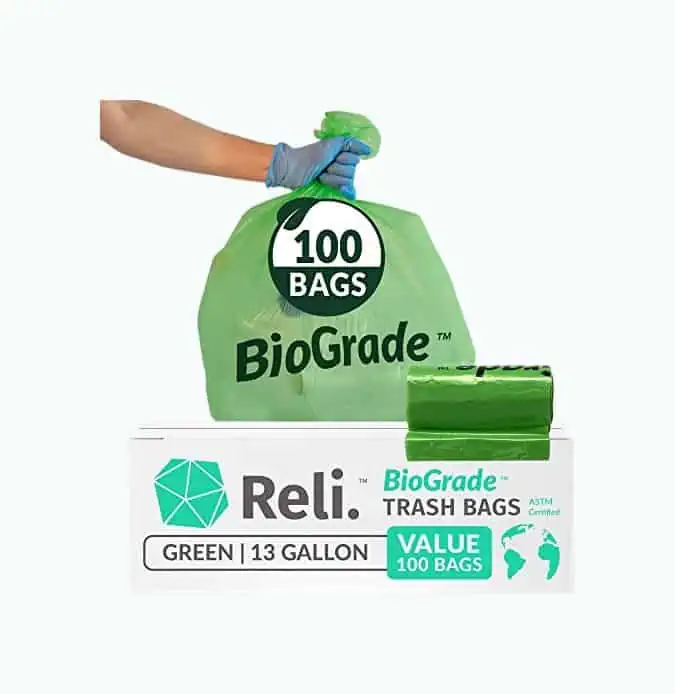 Product Image of the Reli 13 Gallon Biodegradable Trash Bags