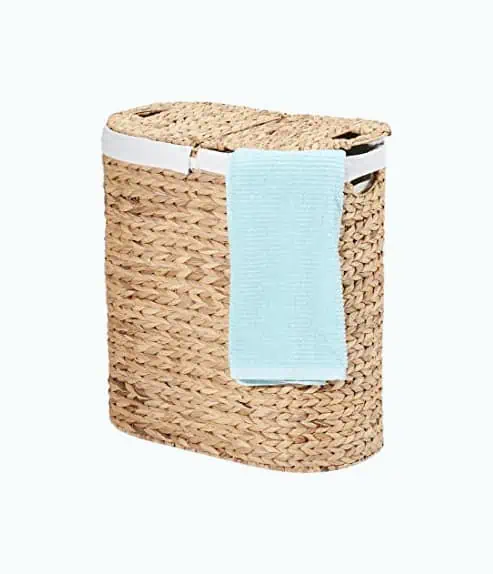 Product Image of the Seville Water-Hyacinth Double Laundry Hamper