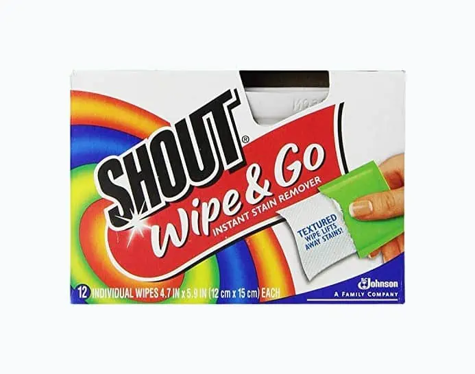 Product Image of the Shout Wipe and Go Towelettes
