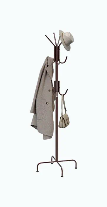 Product Image of the Simple Houseware Standing Coat and Hat Hanger Organizer Rack, Bronze