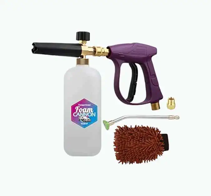 Product Image of the Sooprinse Foam Cannon Snow Foam Lance Nozzle Pressure Washer Jet Wash，Foam Cannon Lance kit with Pressure Washer Spray Gun,30 Degree Gutter Cleaner Wand with Nozzle Tip Attachment