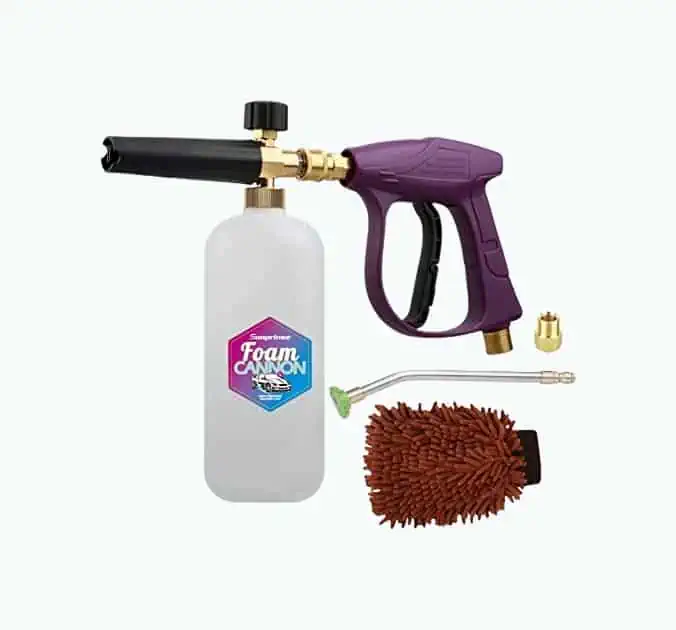 Product Image of the Sooprinse Foam Cannon Snow Foam Lance Nozzle Pressure Washer Jet Wash，Foam cannon lance kit with Pressure Washer Spray Gun,30 Degree Gutter Cleaner Wand with Nozzle Tip Attachment