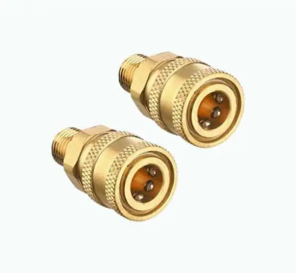 Product Image of the Tool Daily Pressure Washer Coupler, Quick Connect Fitting, Female NPT Socket to Male Thread, 5000 PSI, 1/4 Inch, 2-pack