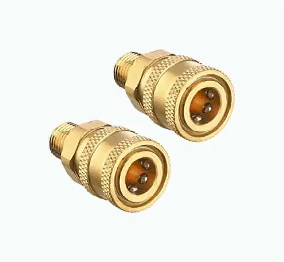 Product Image of the Tool Daily Pressure Washer Coupler, Quick Connect Fitting, Female NPT Socket to Male Thread, 5000 PSI, 1/4 Inch, 2-Pack