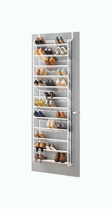 Product Image of the Whitmor, White 36-Pair Over The Door Shoe Organizer